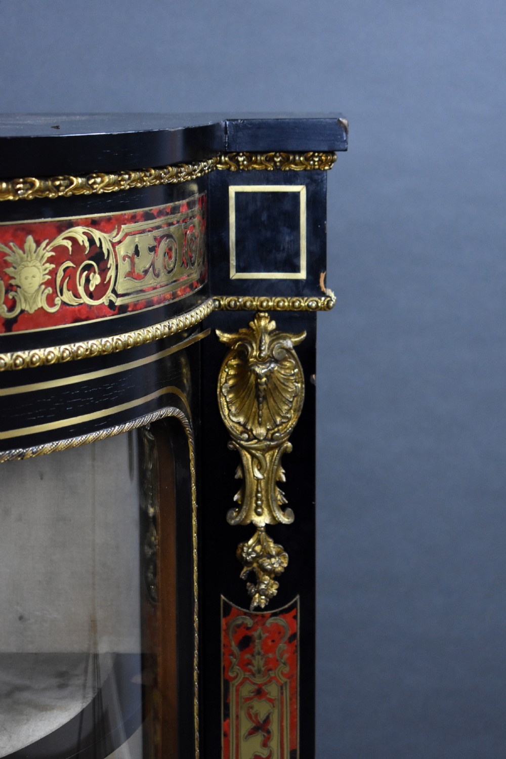 Victorian Ebonised Boulle Credenza View XIV