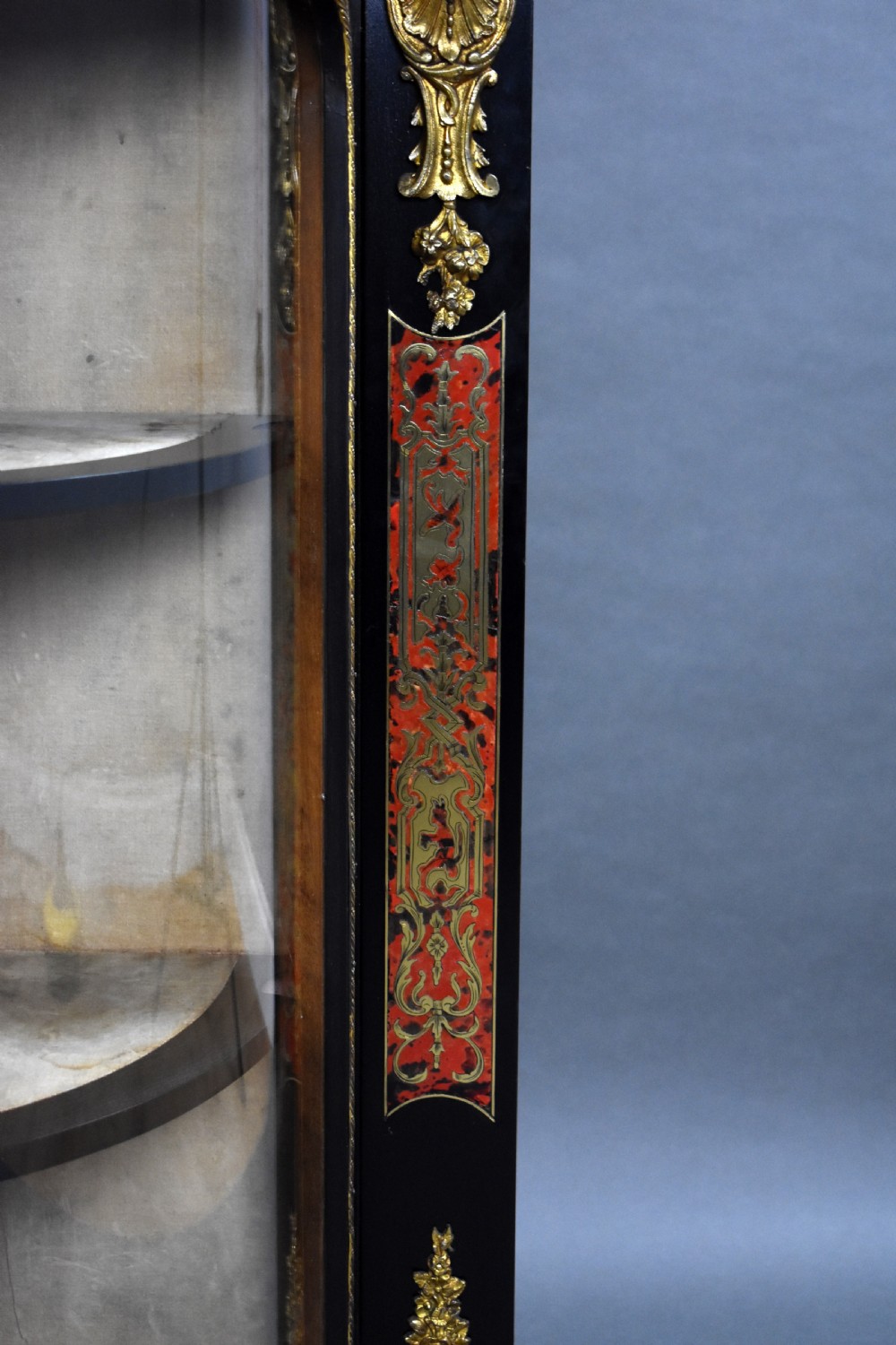 Victorian Ebonised Boulle Credenza View XV