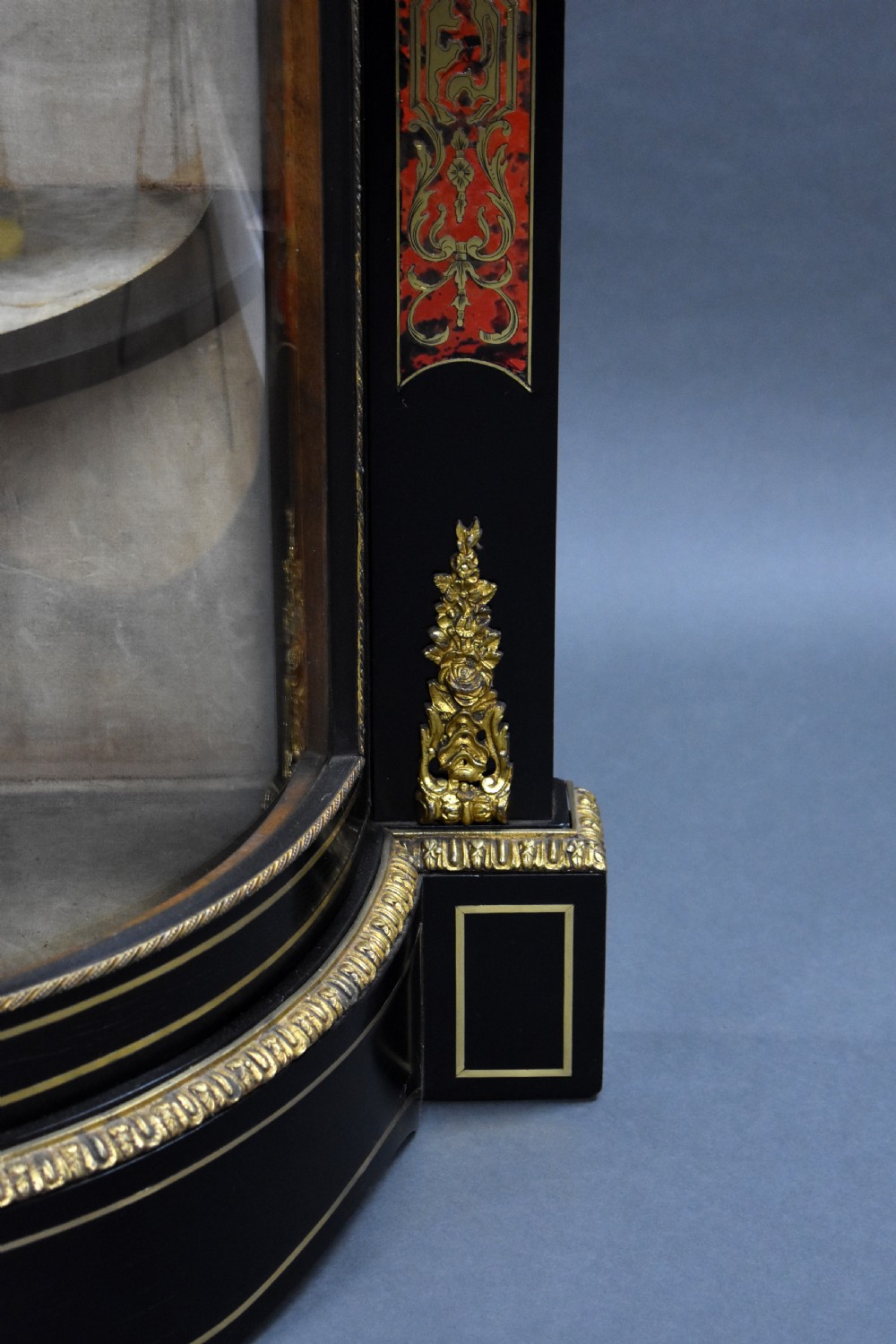 Victorian Ebonised Boulle Credenza View XVI
