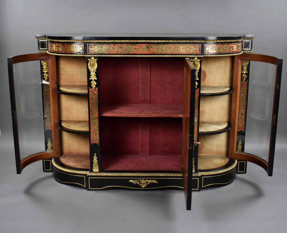 Victorian Ebonised Boulle Credenza View XVIII