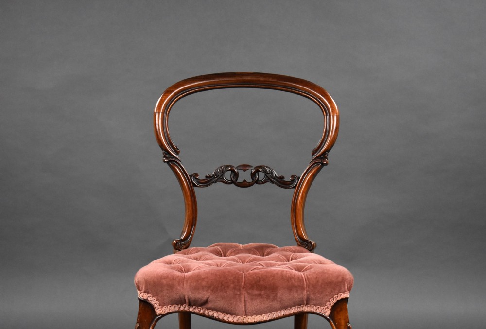 Set Six Victorian Rosewood Dining Chairs View IV