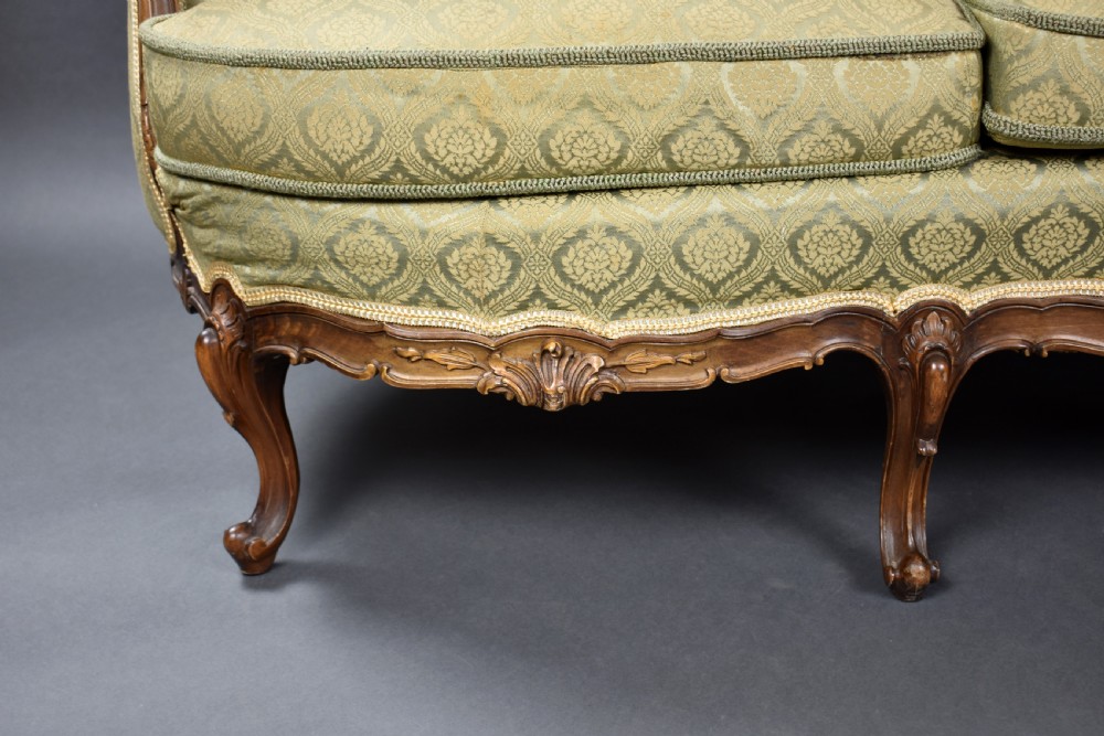 19th Century Continental Carved Beech Three Piece Suite View VI