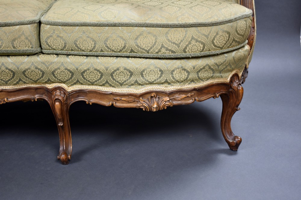 19th Century Continental Carved Beech Three Piece Suite View VIII