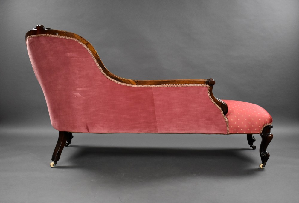 Victorian Rosewood Chaise Lounge View XII