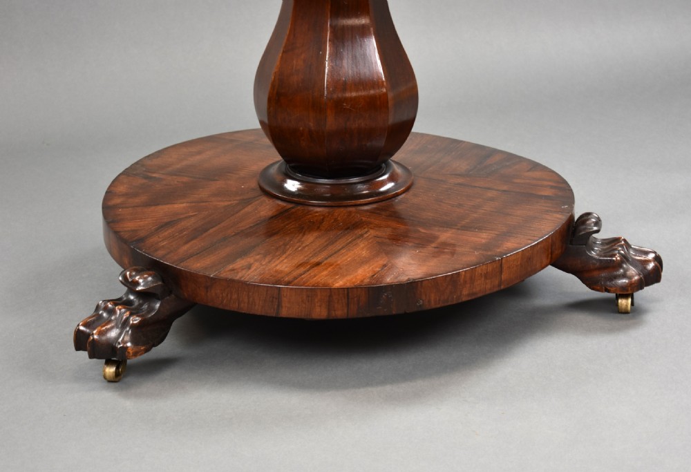 William IV Rosewood Circular Breakfast Table View V