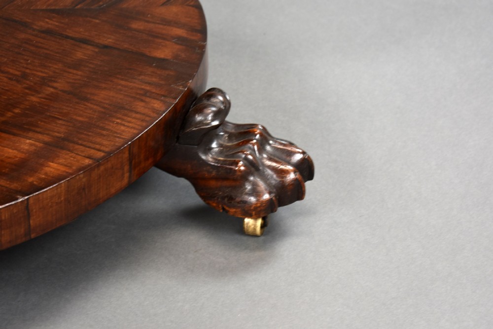 William IV Rosewood Circular Breakfast Table View VI