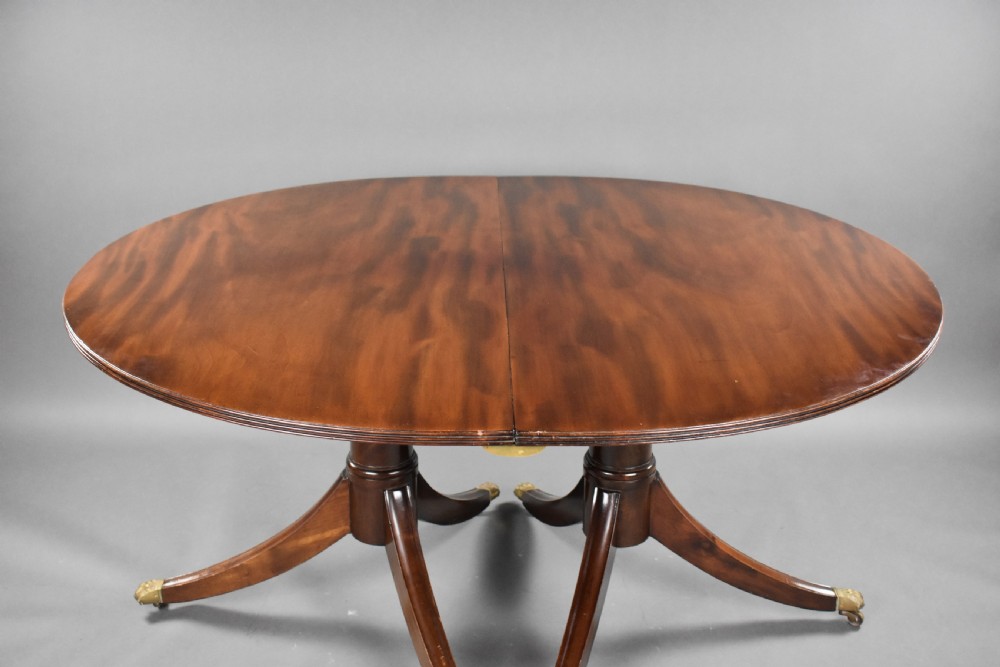 Antique Mahogany Regency Style Pedestal Dining Table View III