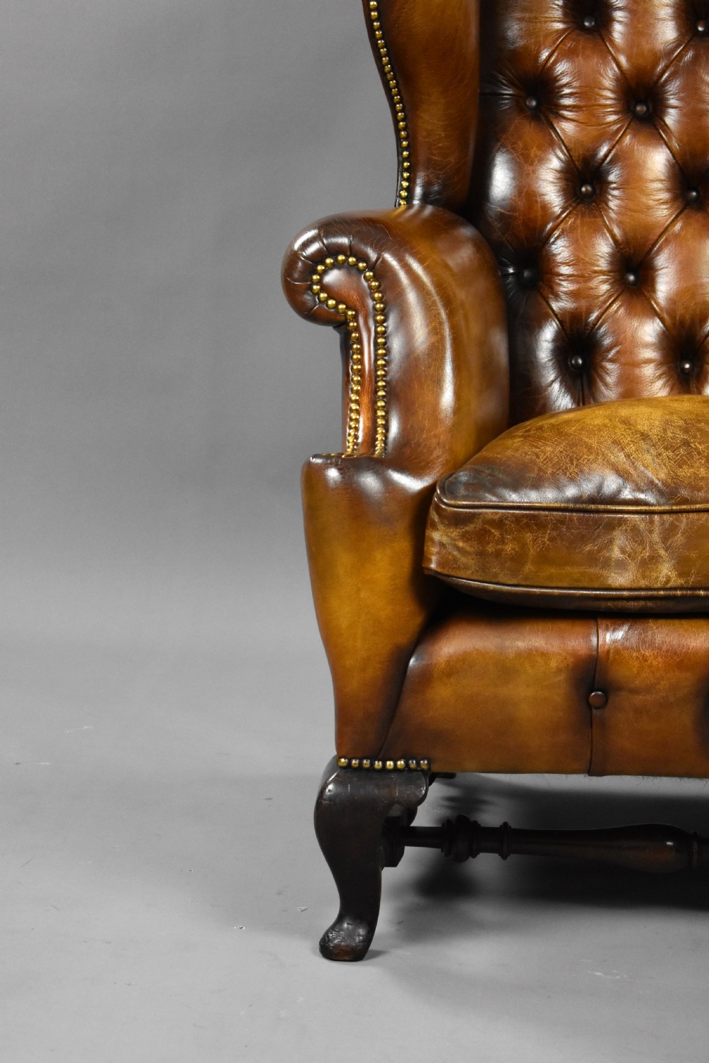 Victorian Leather Wing Back Armchair View VIII