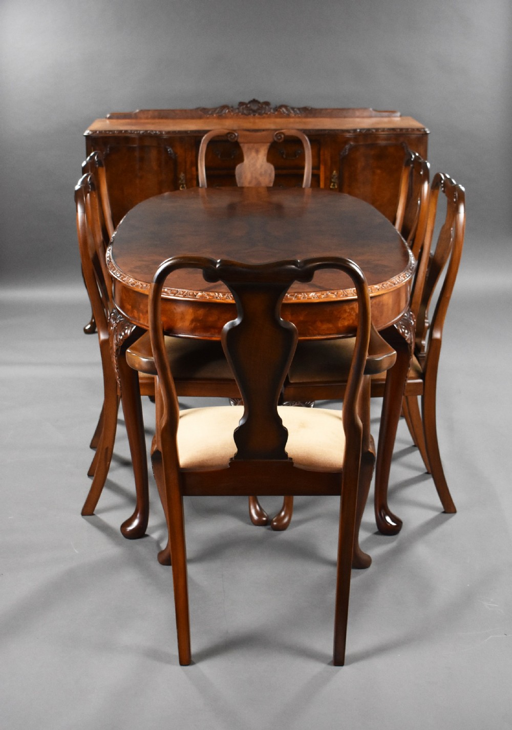 1930s Burr Walnut Dining Suite