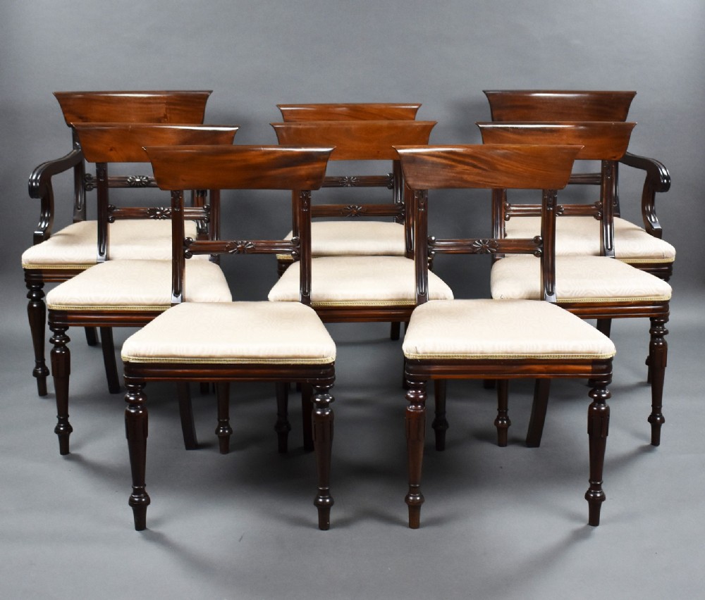 Set Eight 1930s Mahogany Dining Chairs