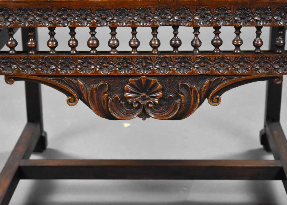 Set of 4 Carved Oak Chairs View XII