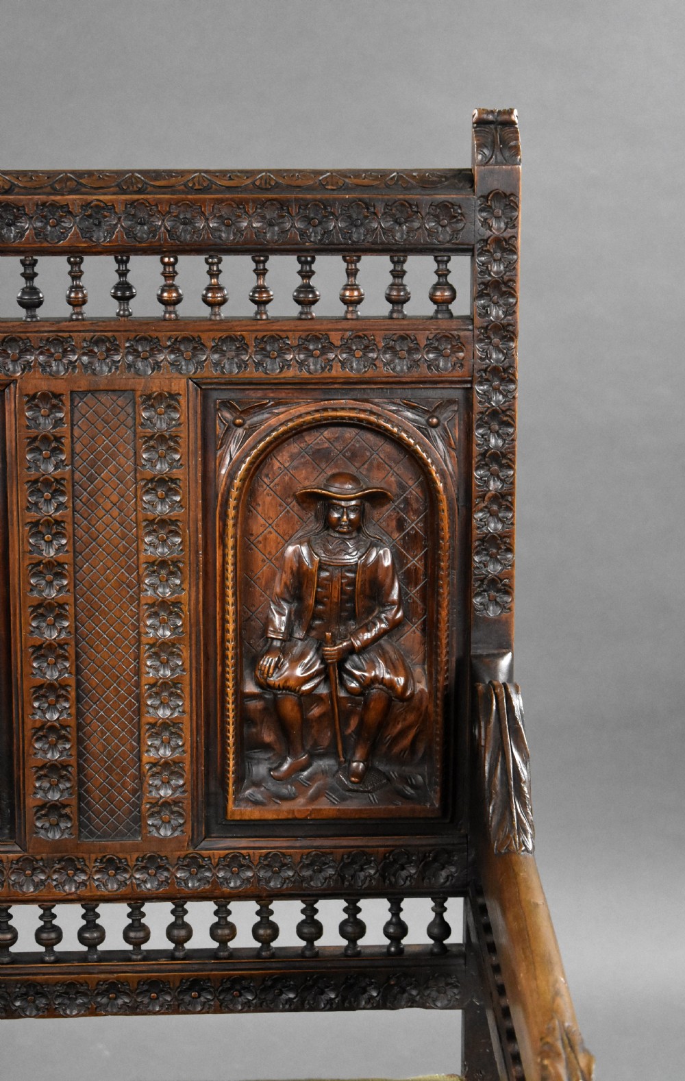 Set of 4 Carved Oak Chairs View XVI