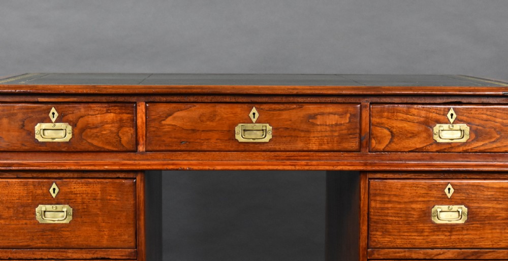 Victorian Teak Campaign Desk View III