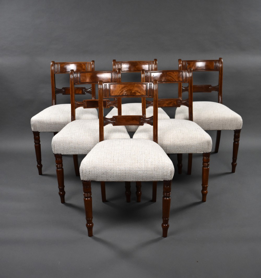 Set of 6 Regency Mahogany Dining Chairs