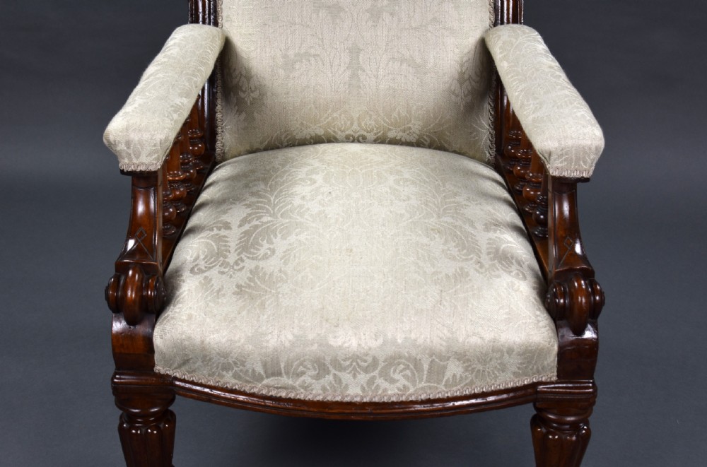 Victorian Mahogany Armchair View VI