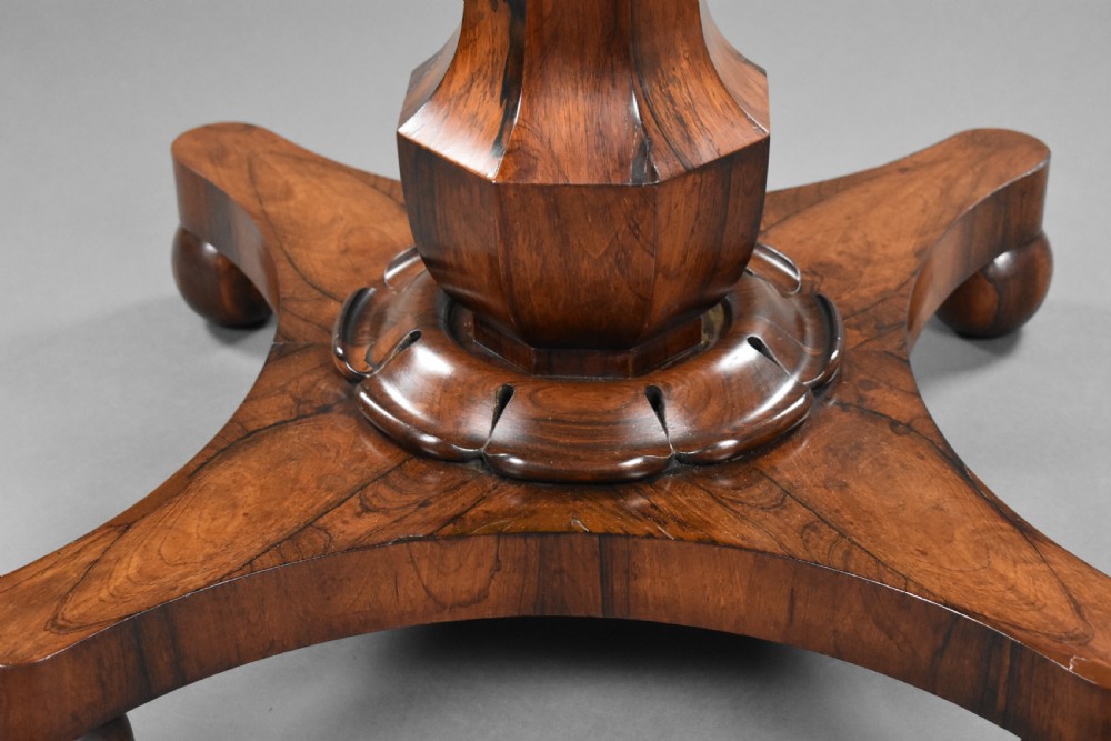 William IV Rosewood Circular Breakfast Table View VIII