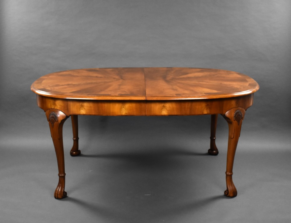 Antique Walnut Extending Dining Table & 8 Chairs View III