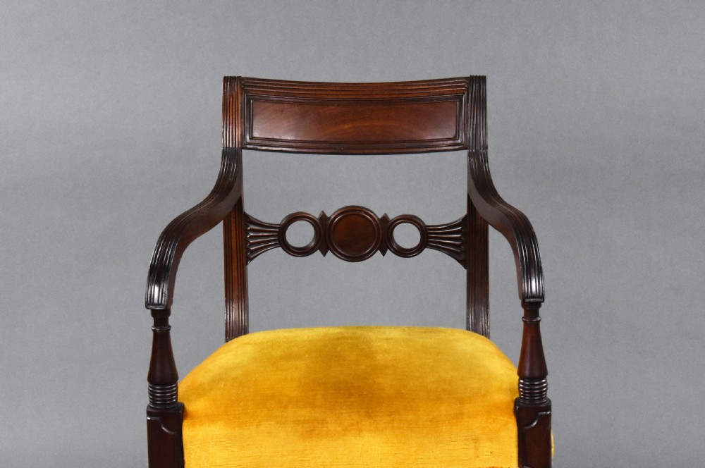Regency Mahogany Open Armchair View III