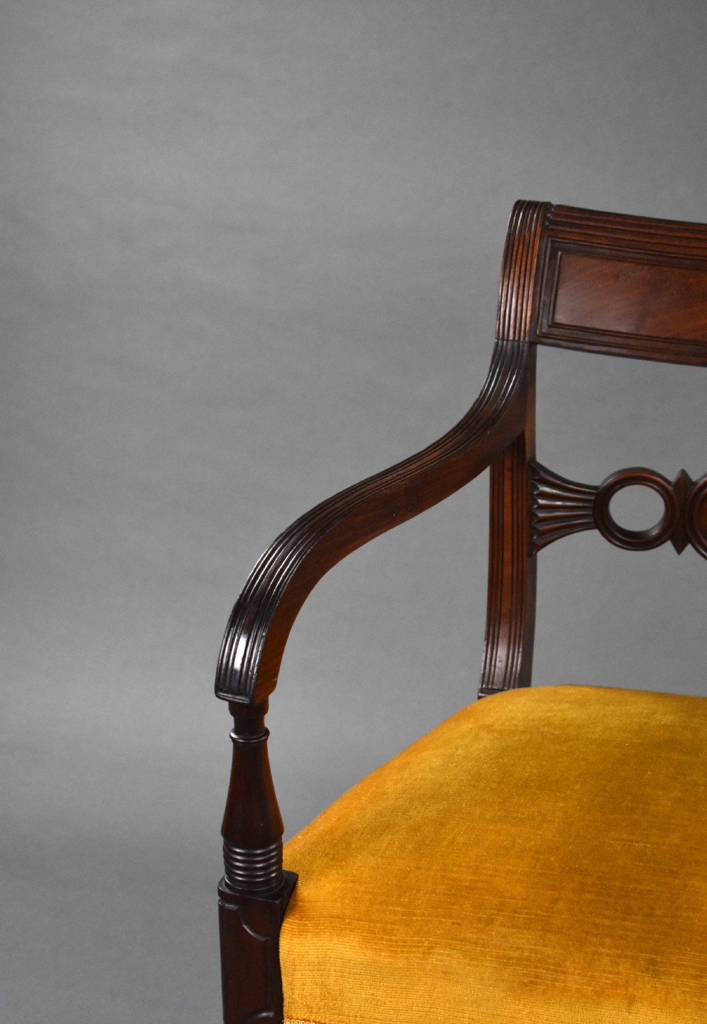 Regency Mahogany Open Armchair View V