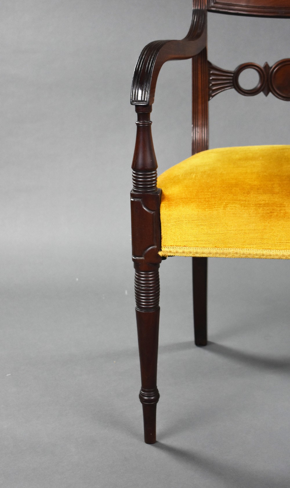 Regency Mahogany Open Armchair View VI