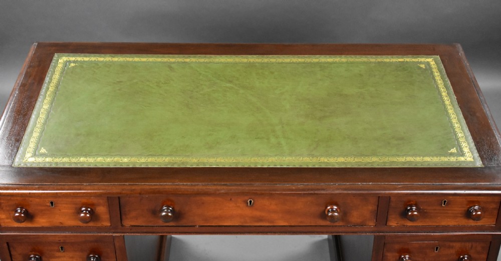Victorian Mahogany Pedestal Desk View VI