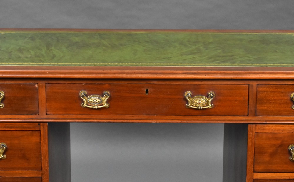 Victorian Mahogany Pedestal Desk View IV