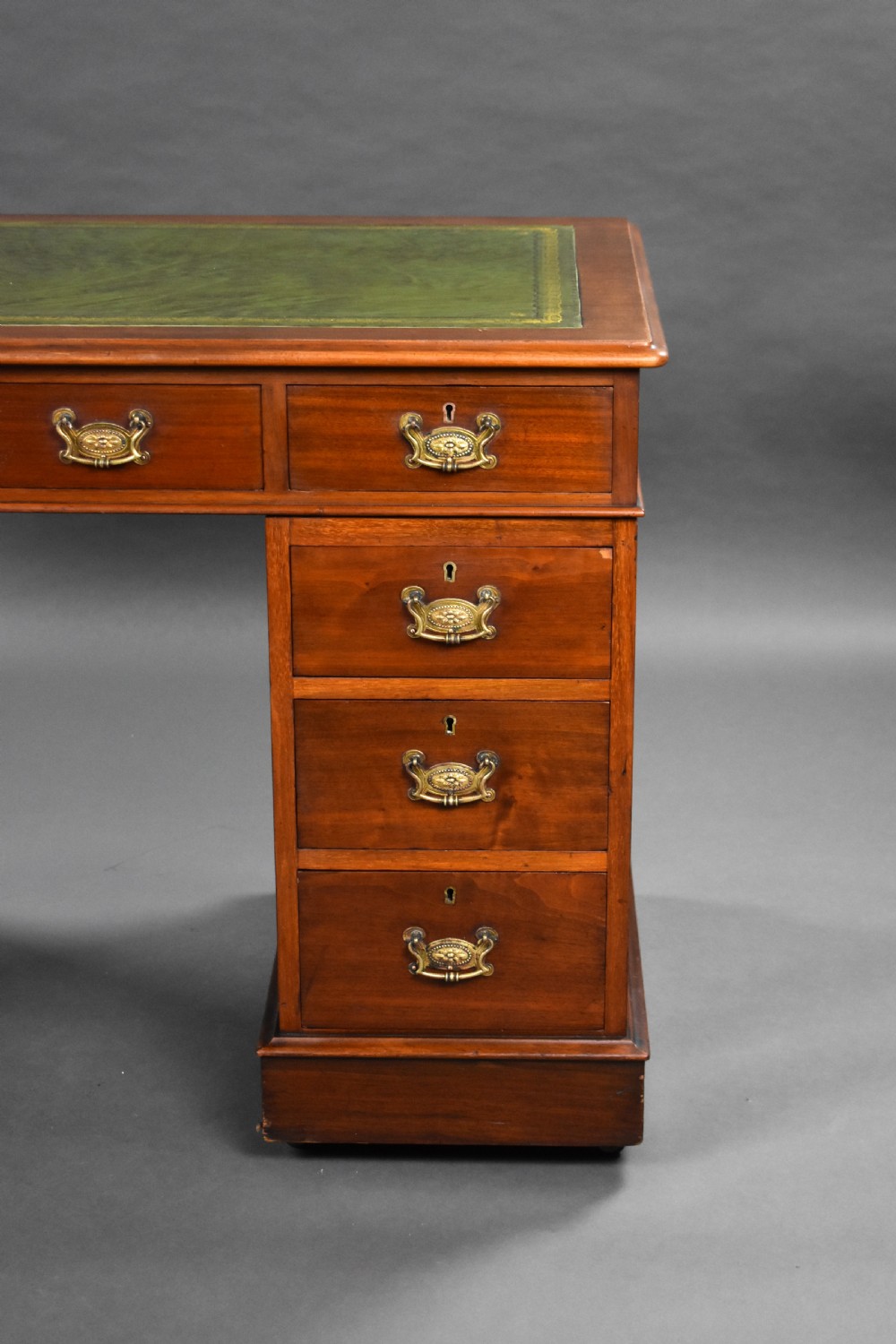 Victorian Mahogany Pedestal Desk View V