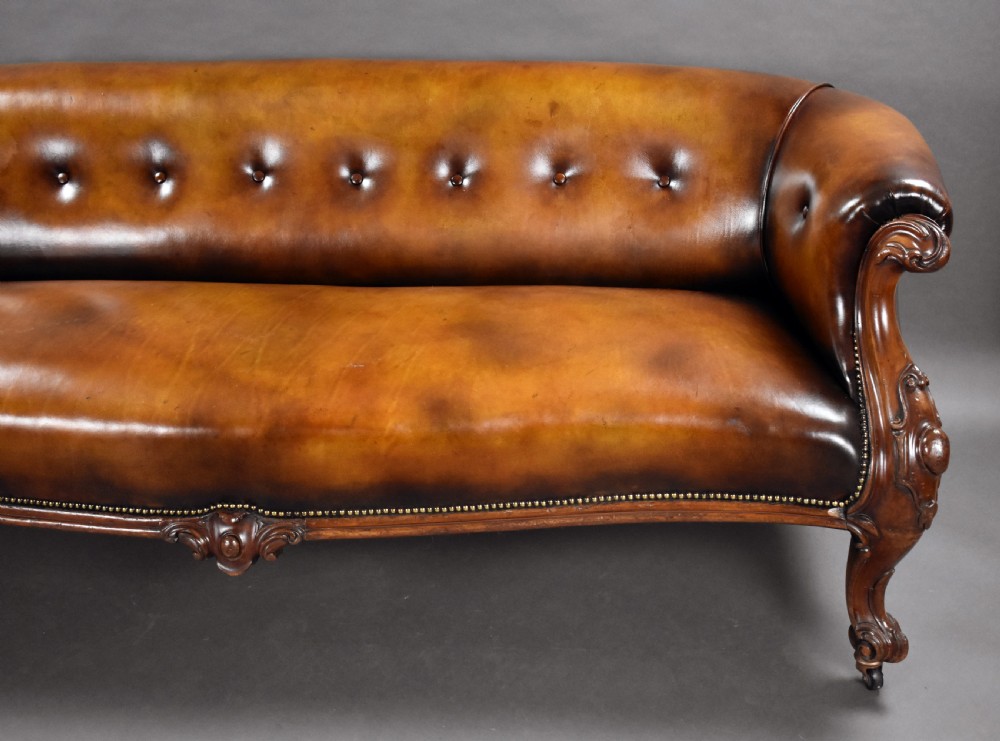 Victorian Hand Dyed Leather Sofa View X