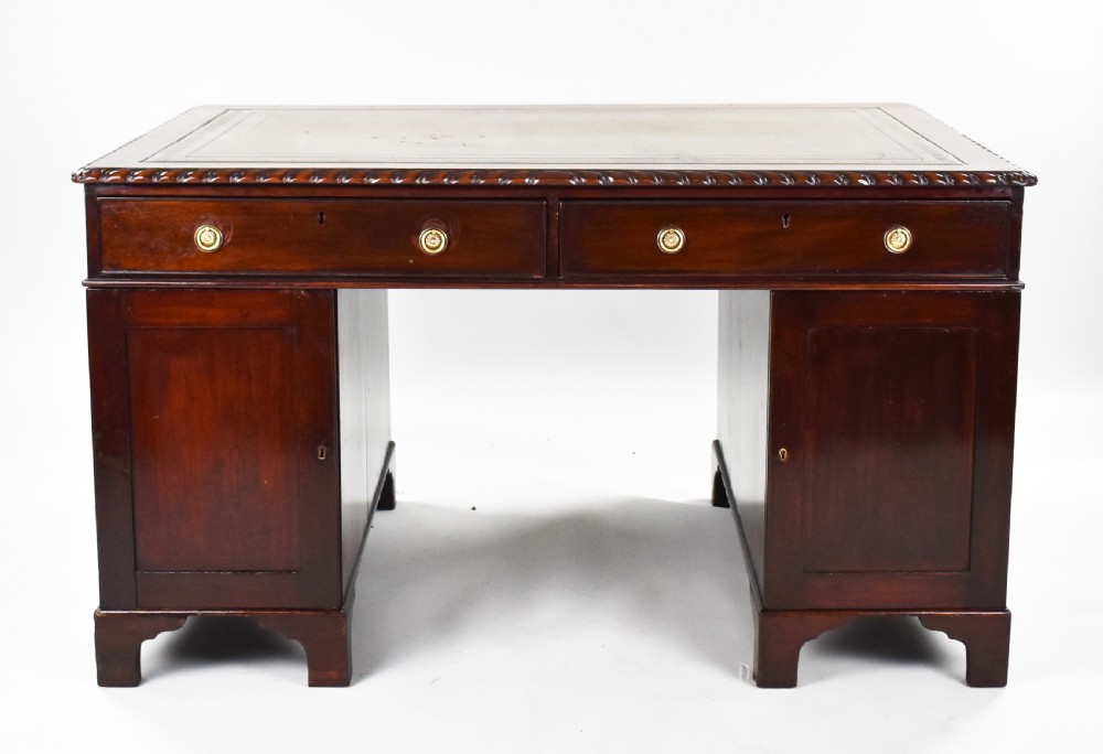 Victorian Mahogany Partners Desk View VI