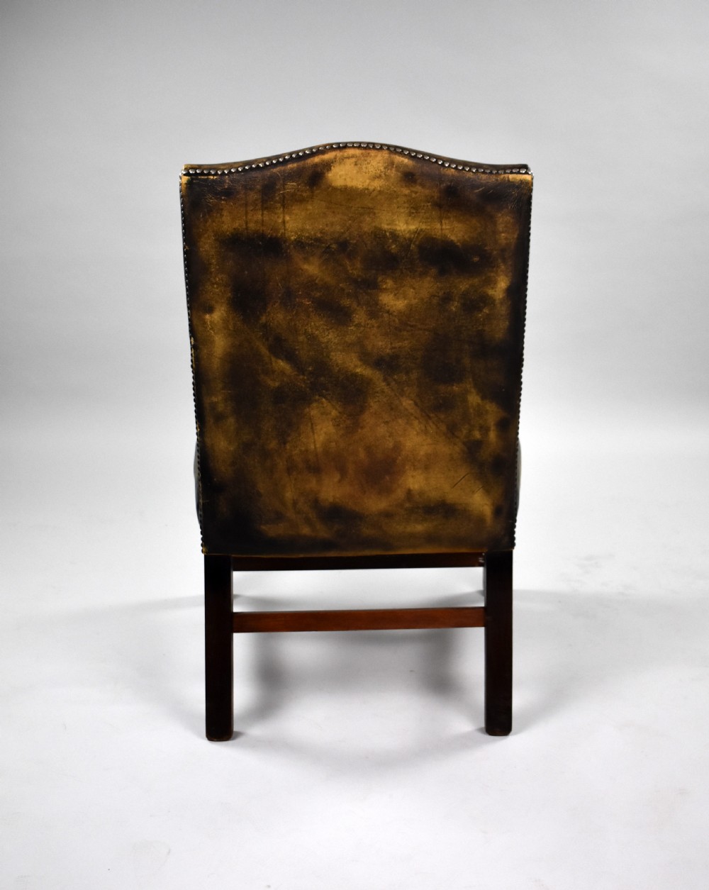 Green Leather Gainsborough Chair View IV