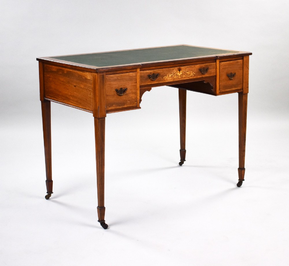 Edwardian Inlaid Mahogany Writing Table