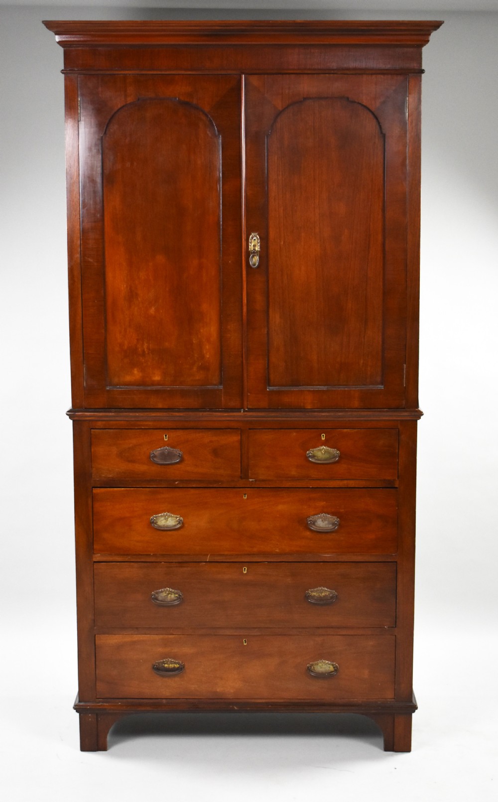 Edwardian Mahogany Linen Press