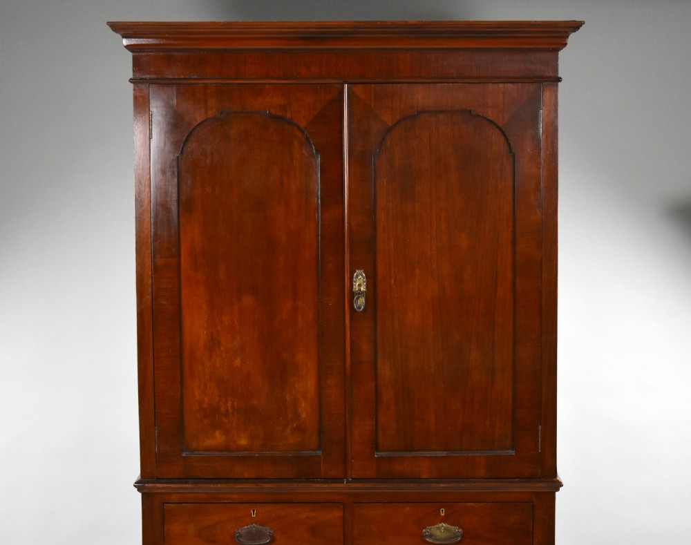 Edwardian Mahogany Linen Press View II