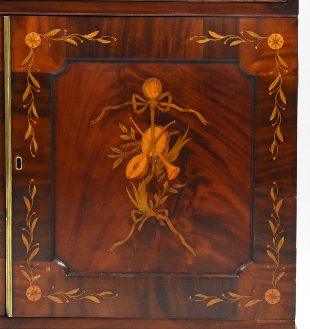 19th Century Inlaid Mahogany Secretaire Bookcase View VIII