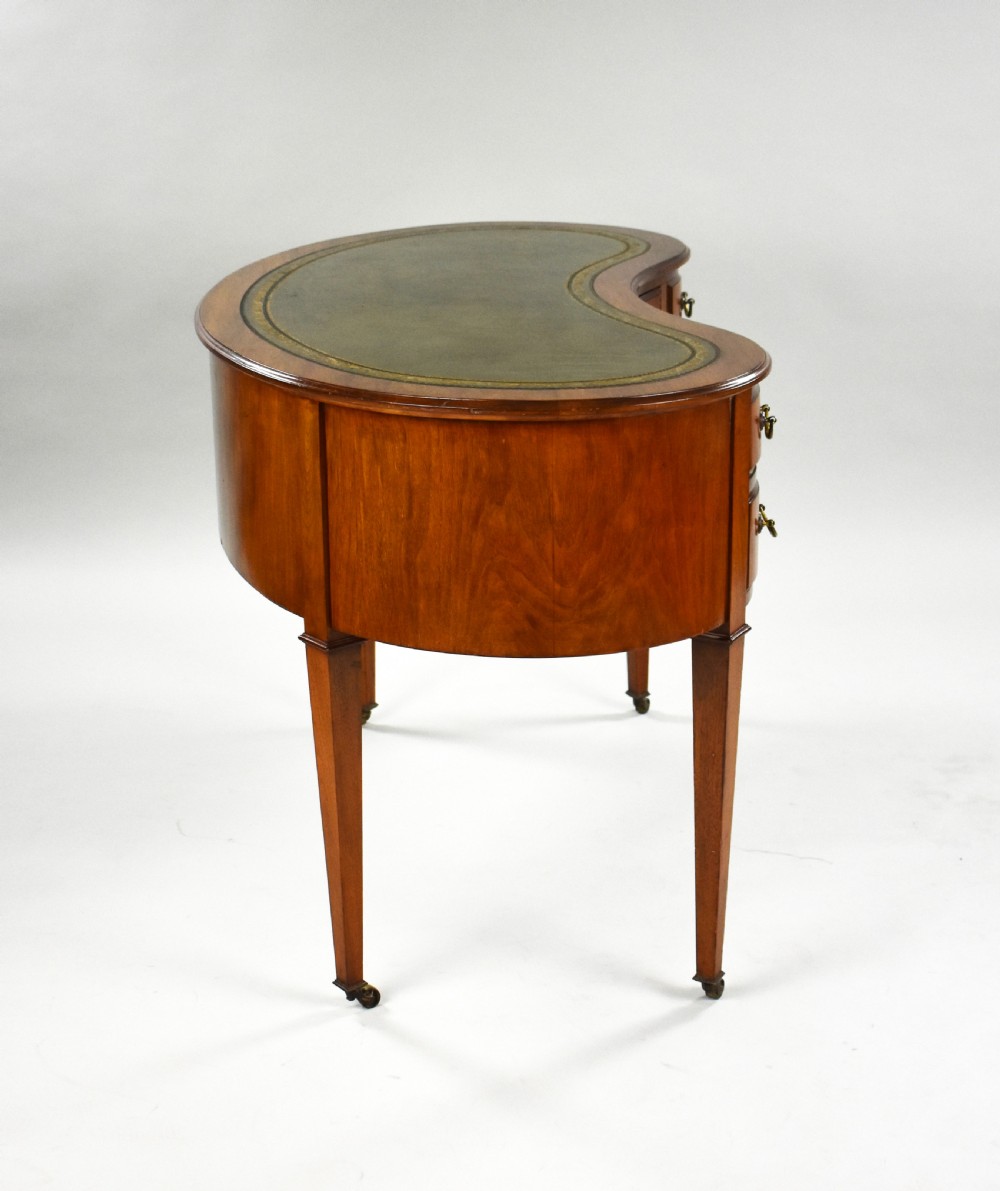 Edwardian Mahogany Kidney Shaped Desk View VI