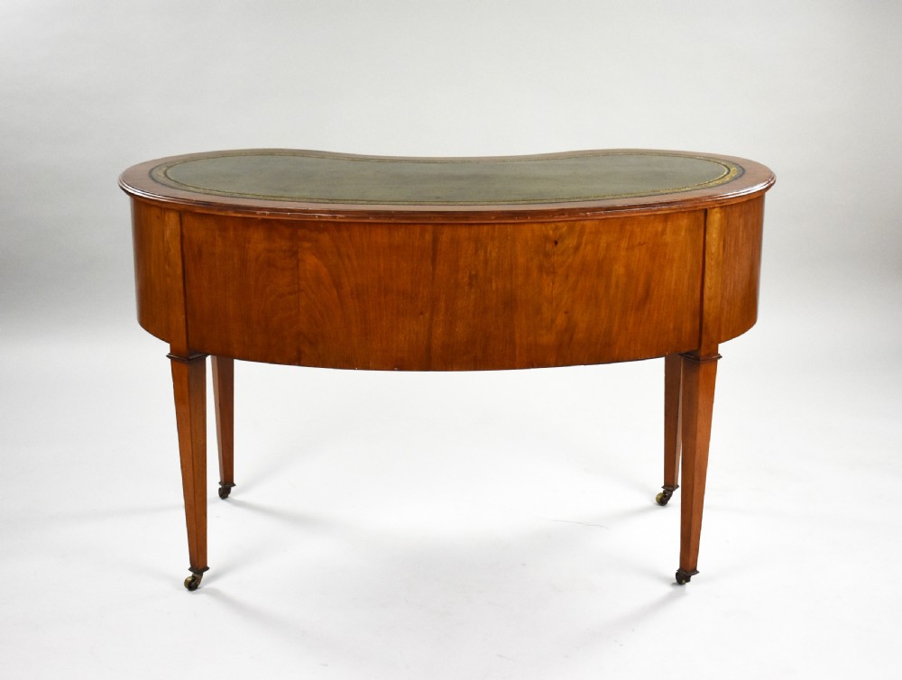 Edwardian Mahogany Kidney Shaped Desk View VII