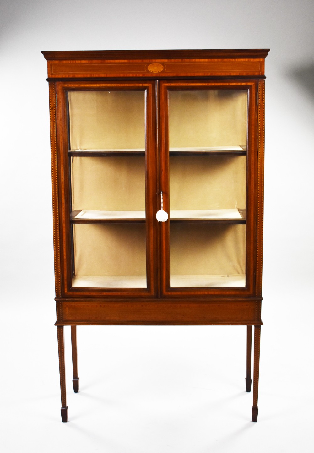 Edwardian Mahogany Inlaid Display Cabinet View II