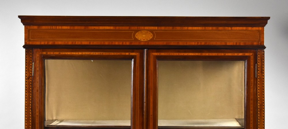 Edwardian Mahogany Inlaid Display Cabinet View V