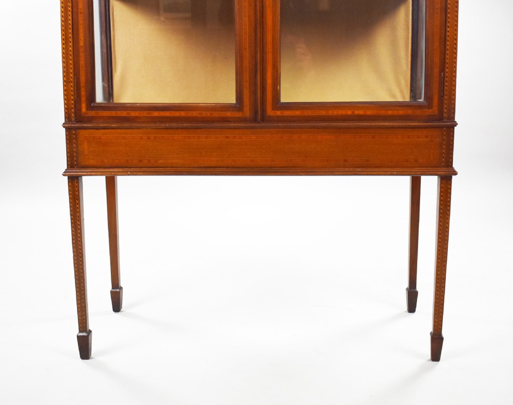 Edwardian Mahogany Inlaid Display Cabinet View VIII
