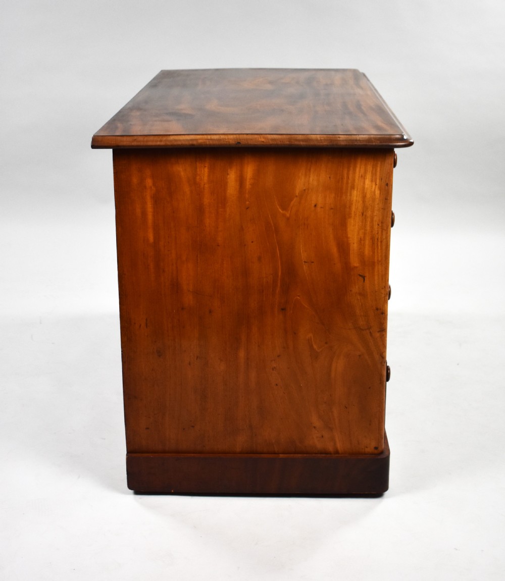 Victorian Flame Mahogany Kneehole Desk View VII