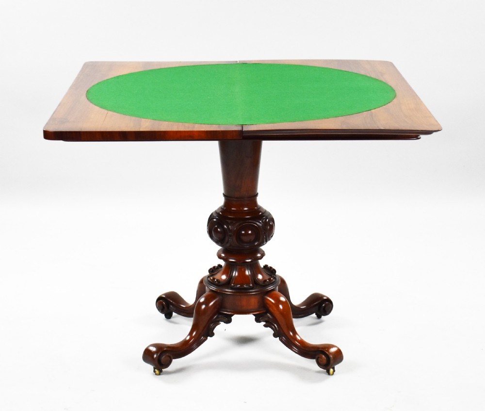 Victorian Burr Walnut Card Table  View IV