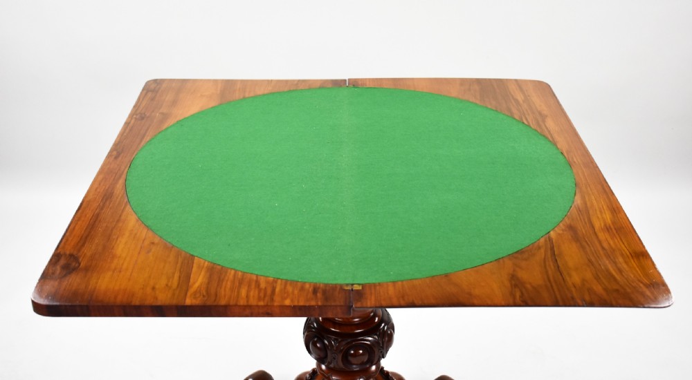 Victorian Burr Walnut Card Table  View V