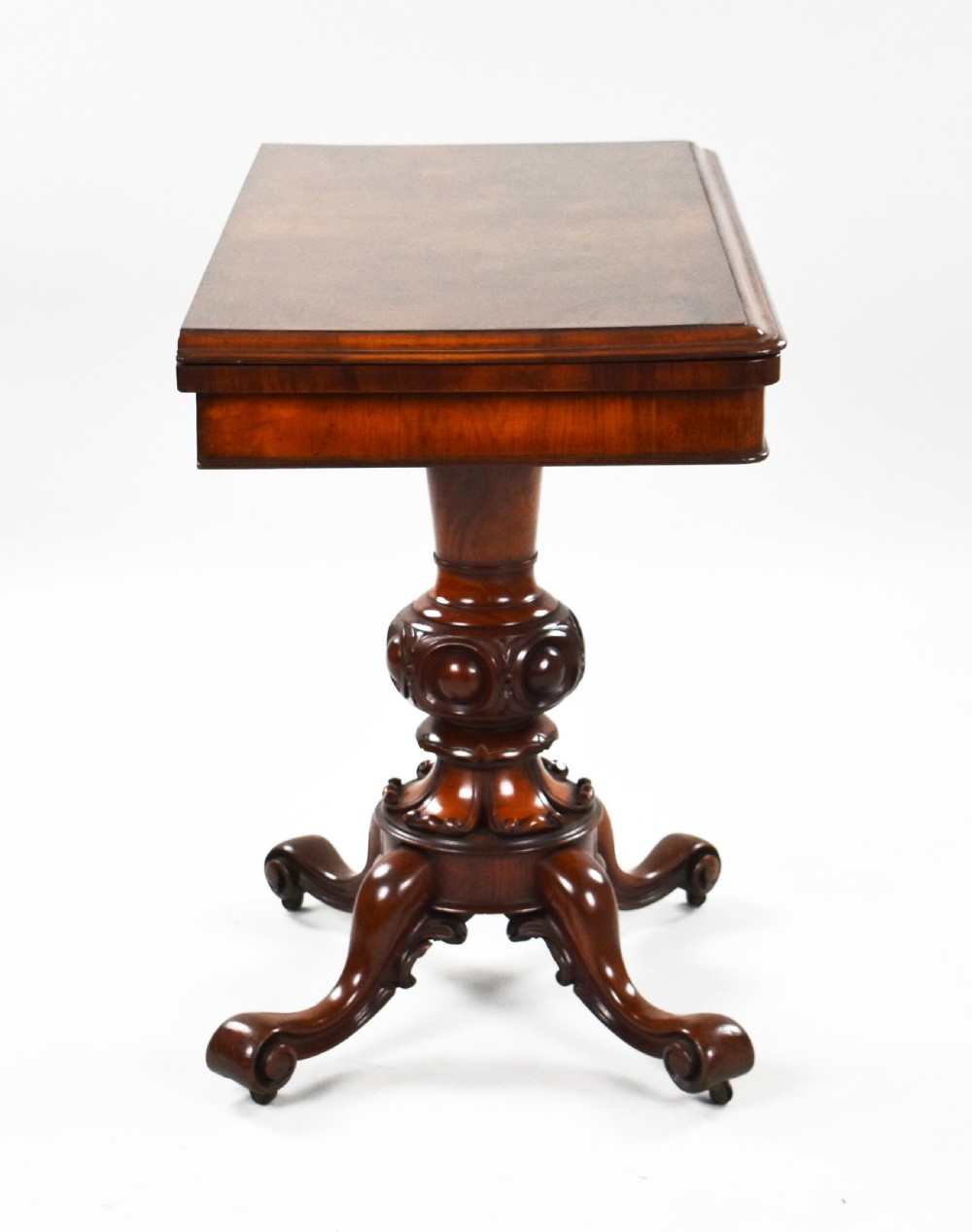 Victorian Burr Walnut Card Table  View VI