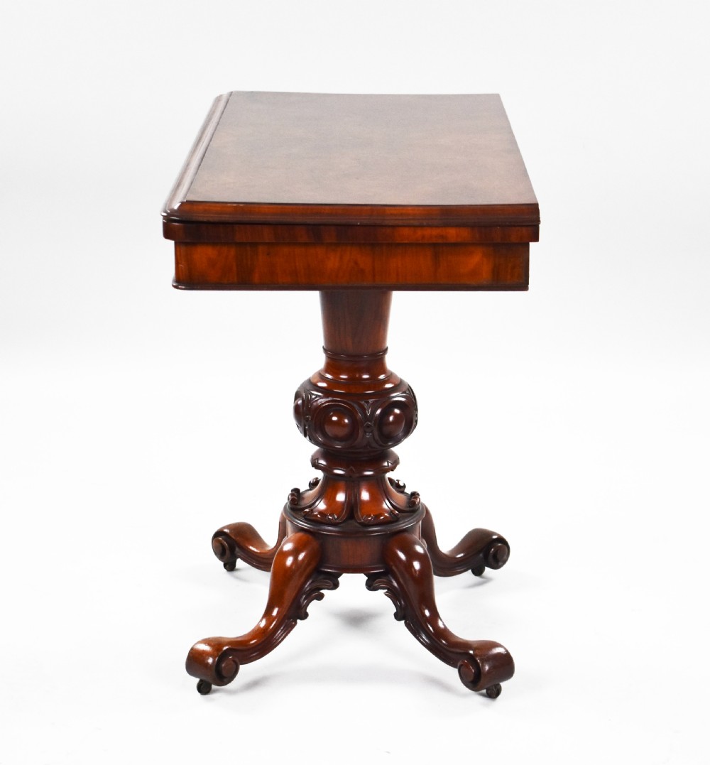 Victorian Burr Walnut Card Table  View VIII