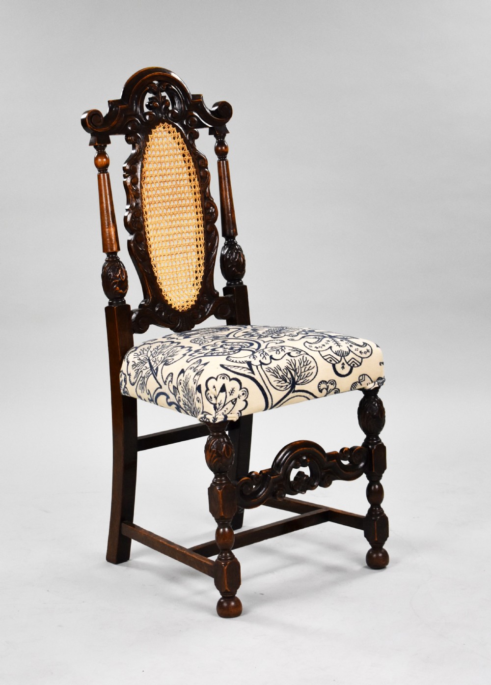 Set of 8 Victorian Carved Oak Dining Chairs View II