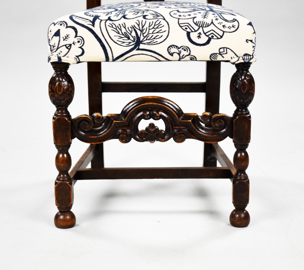 Set of 8 Victorian Carved Oak Dining Chairs View IV