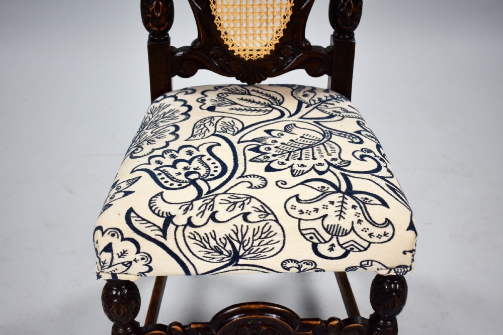 Set of 8 Victorian Carved Oak Dining Chairs View VI