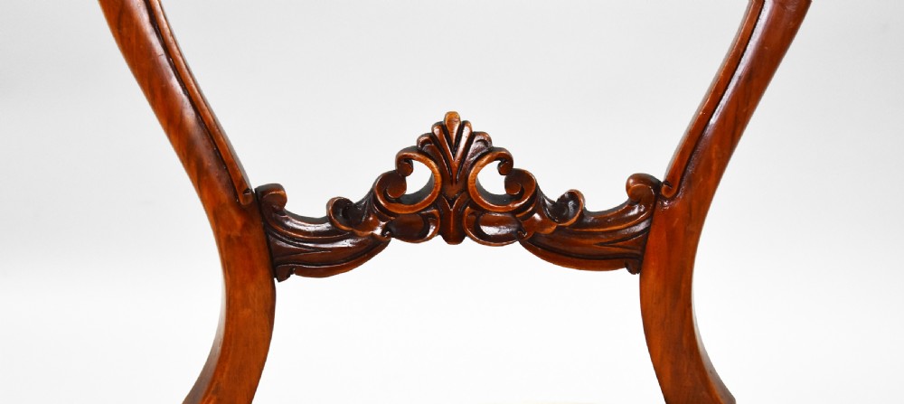 Set Six Victorian Walnut Dining Chairs View VI