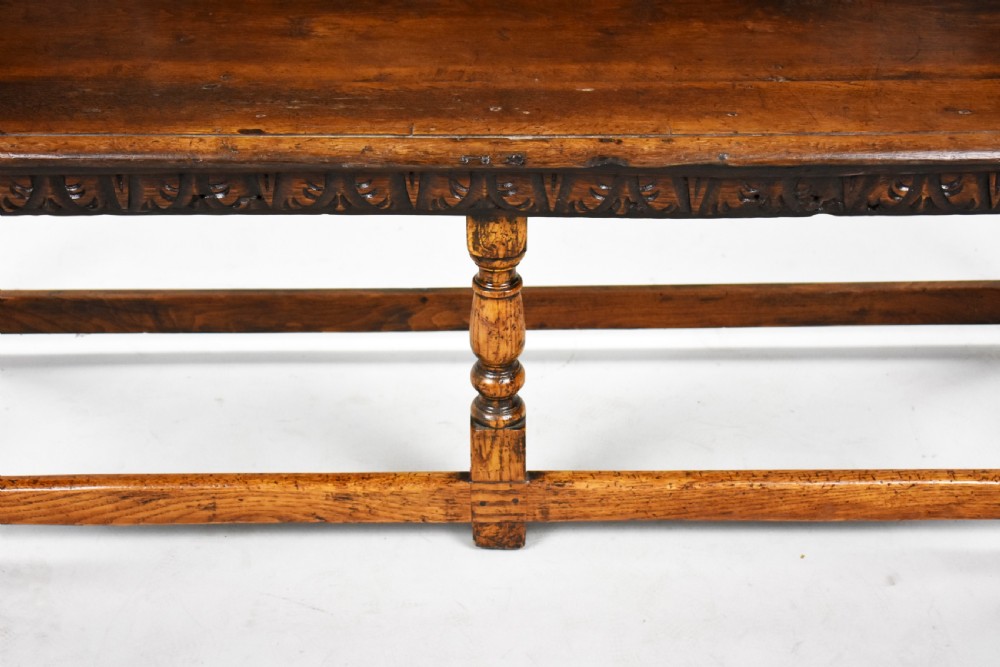 Antique Carved Oak Bench View VIII