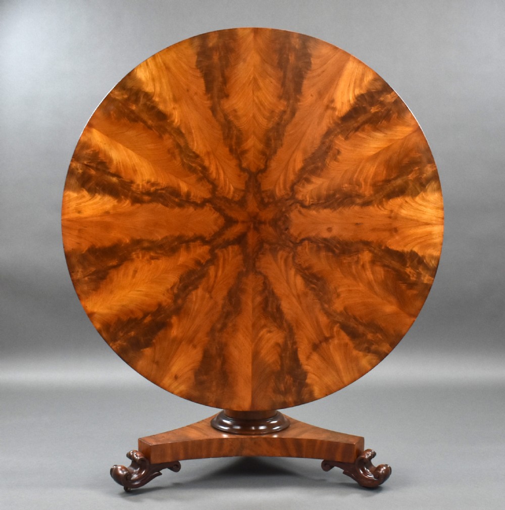 Victorian Flame Mahogany Circular Breakfast Table